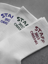 Skarpety Staff original white (trzy pary) (r.40-45)