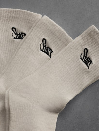 Skarpety Staff beige logo (trzy pary) (r.39-42)