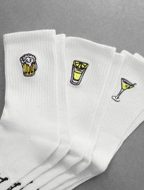 Skarpety Staff logo & drinks (r.40-45) (trzy pary)