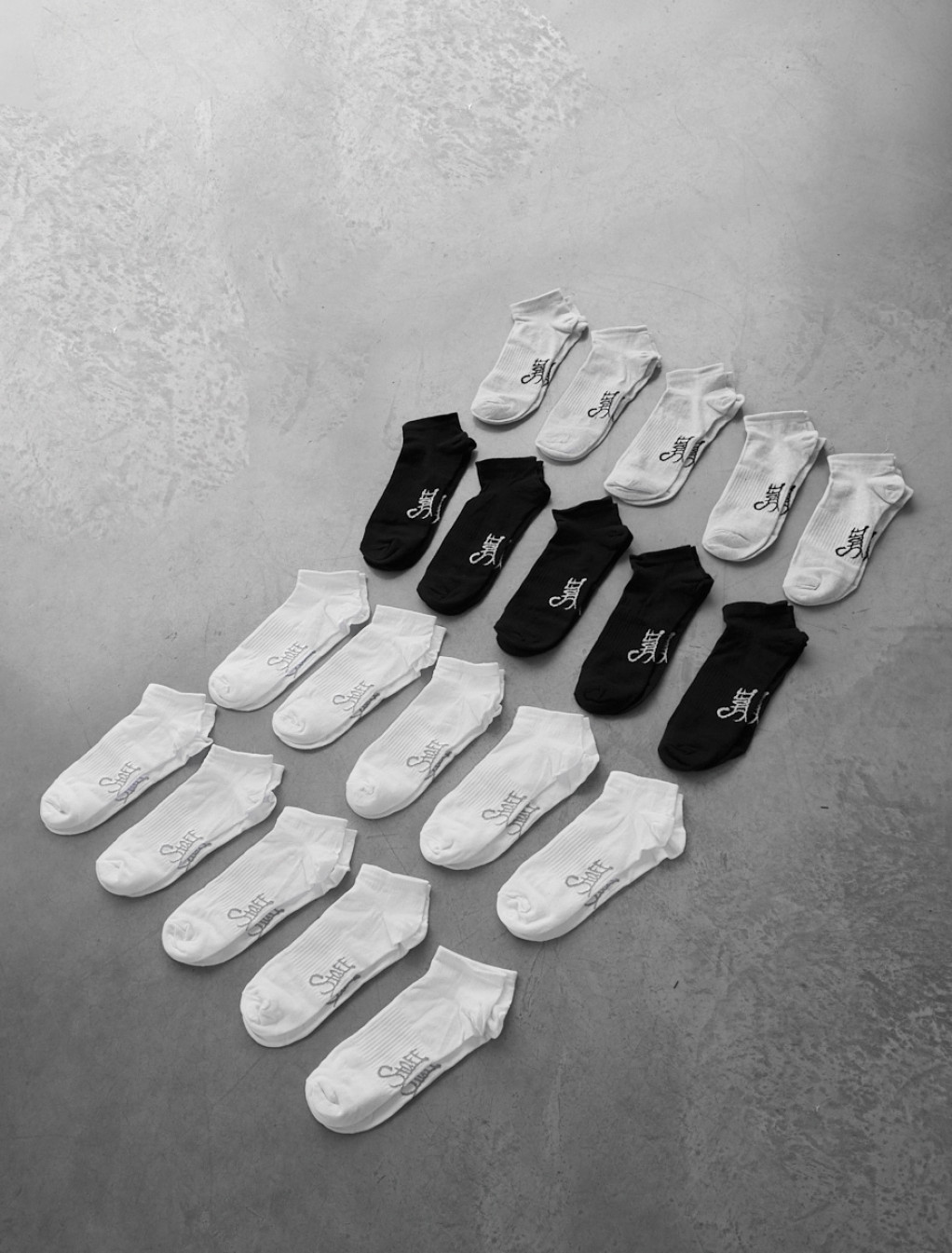 Skarpety Staff white/black/gray (20 par) (r.43-46)