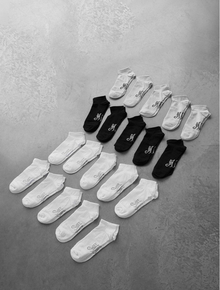Skarpety Staff white/black/gray (20 par) (r.43-46)