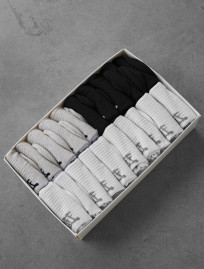 Skarpety Staff white/black/gray (20 par) (r.43-46)