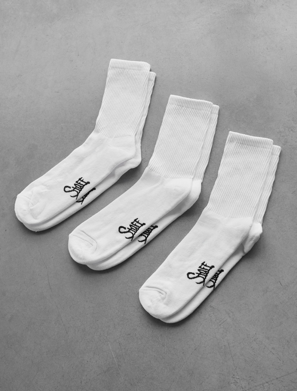 Skarpety Staff white  (3 pary) (r.43-46) (ocieplane)