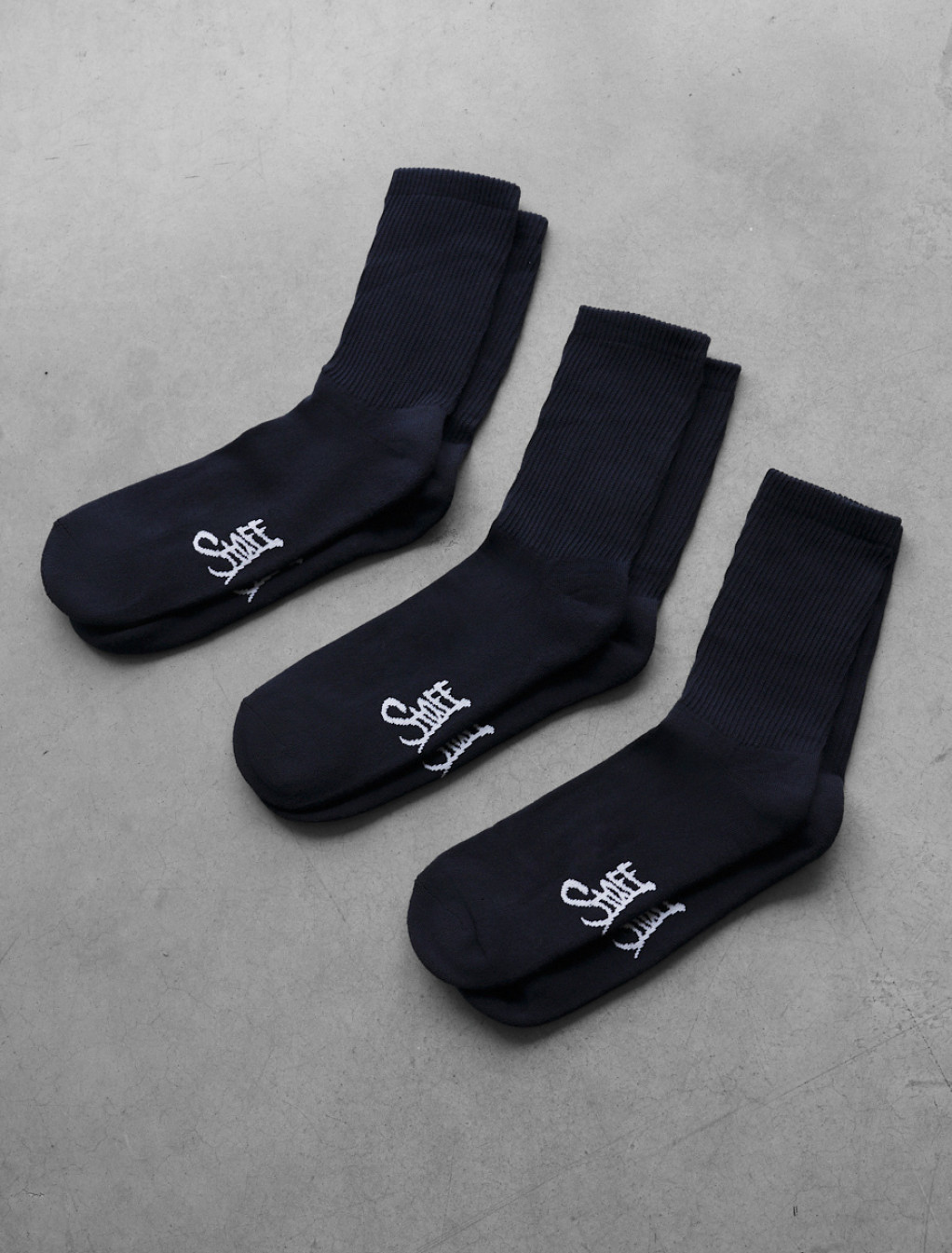 Skarpety Staff navy  (3 pary) (r.43-46) (ocieplane)