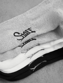 Skarpety Staff black/white/gray logo (trzy pary) (r.39-42)