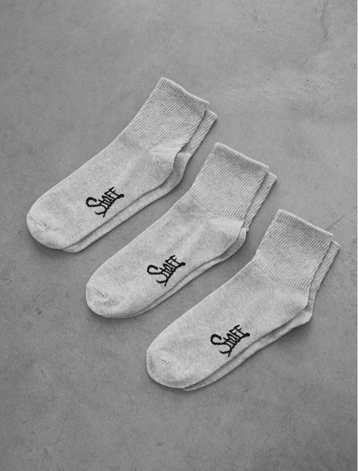 Skarpety Staff light gray logo (3 pary) (r.43-46)