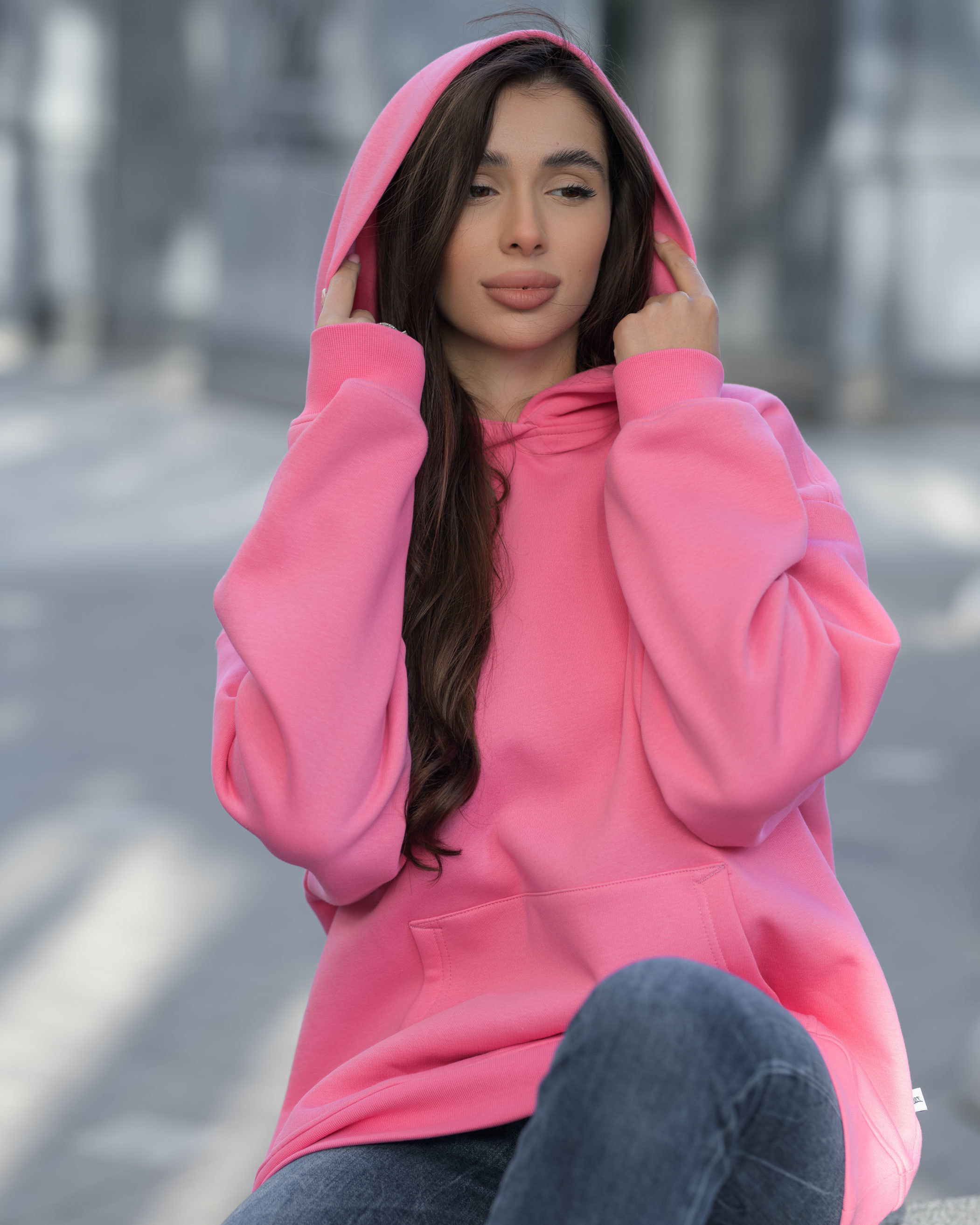 Damska bluza Staff pink oversize fleece