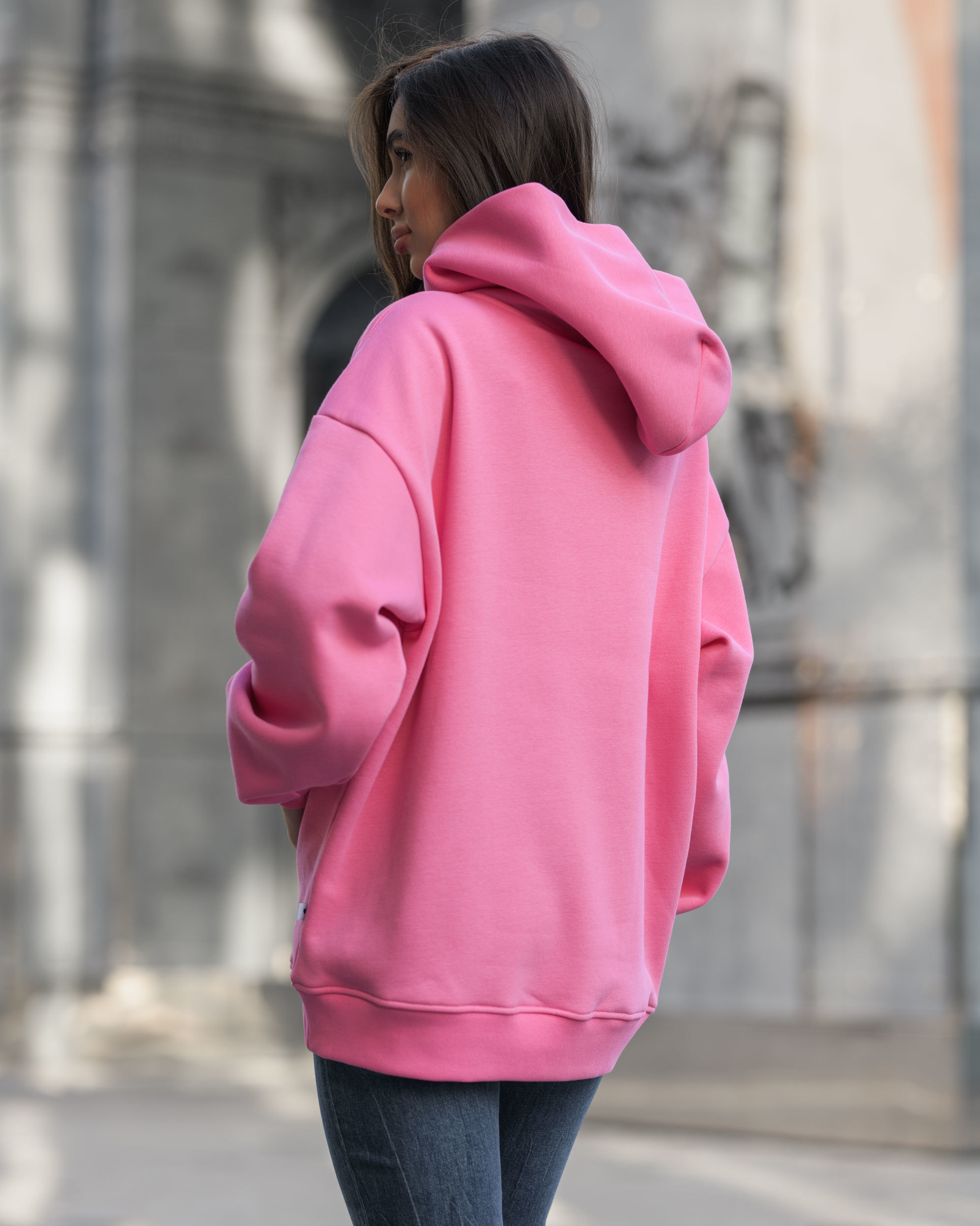 Damska bluza Staff pink oversize fleece