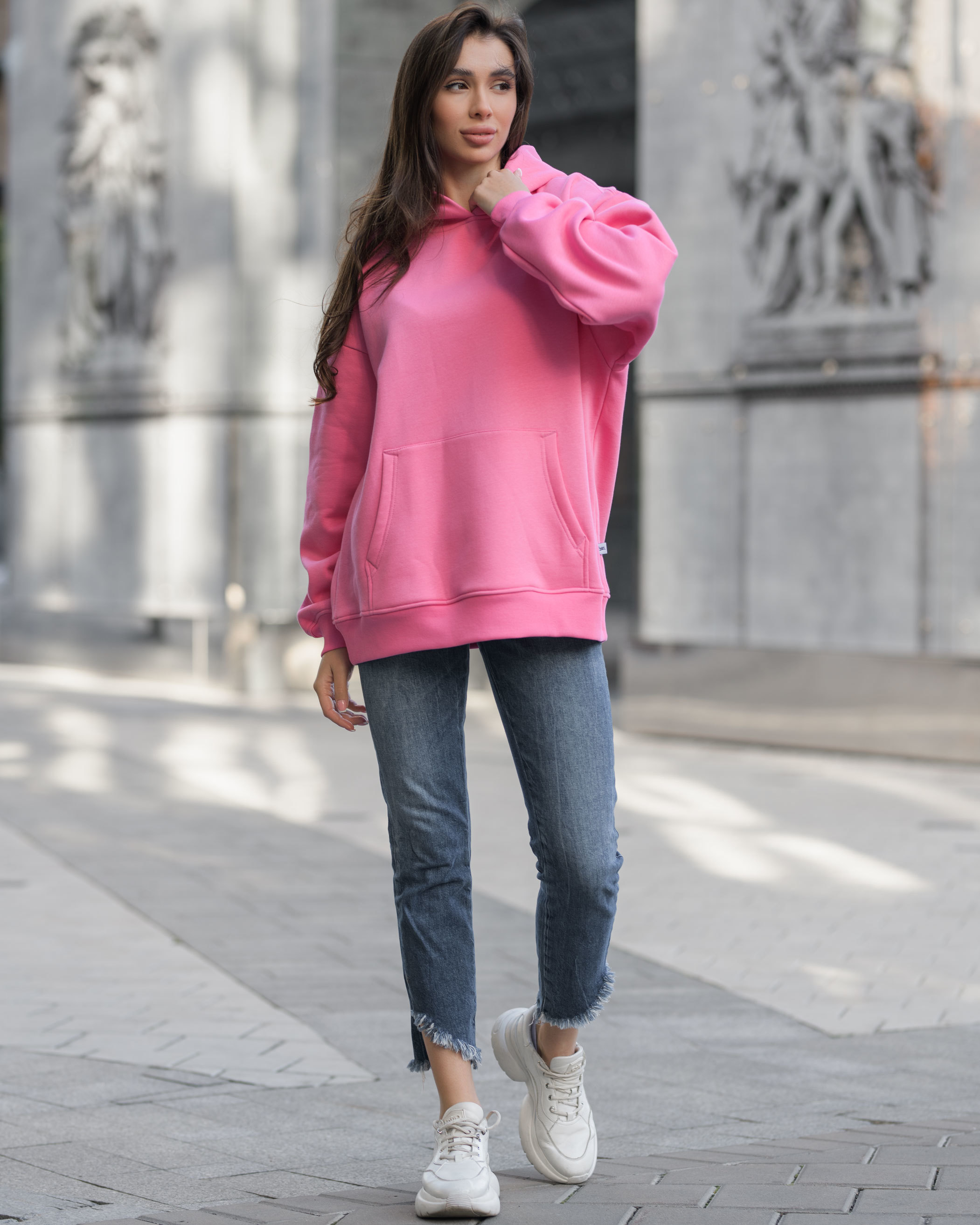 Damska bluza Staff pink oversize fleece