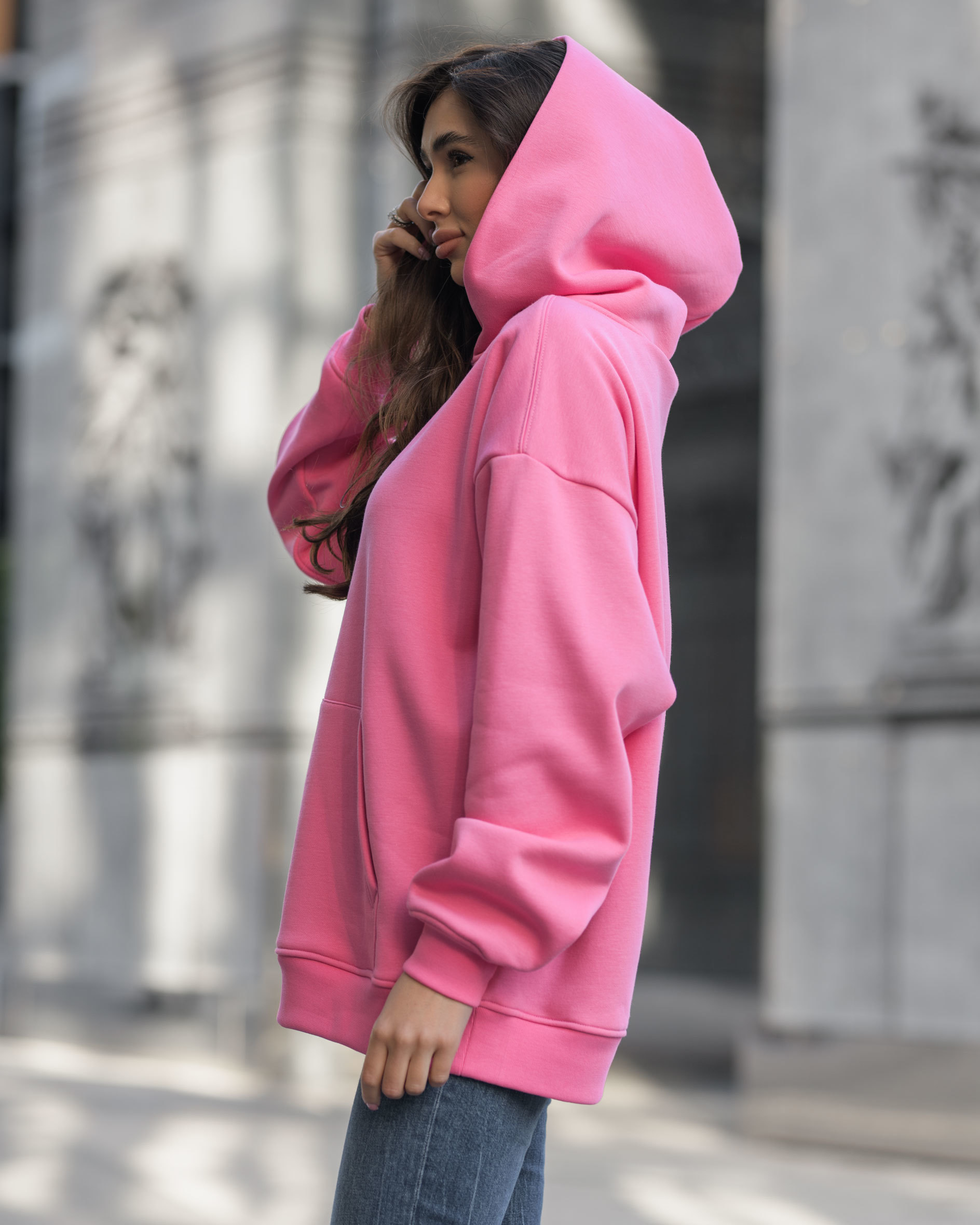 Damska bluza Staff pink oversize fleece