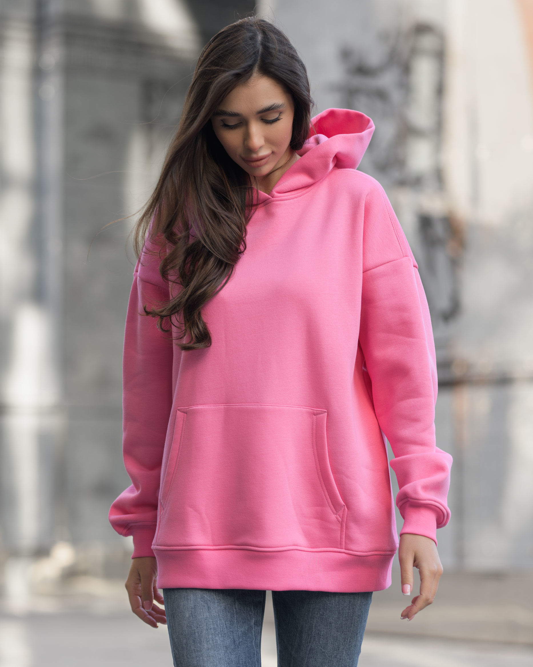 Damska bluza Staff pink oversize fleece