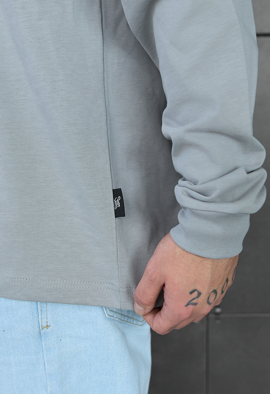 Longsleeve Staff gray oversize