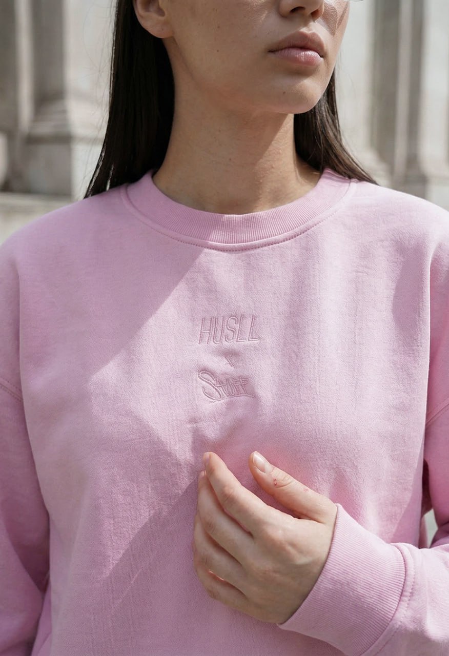 Bluza Staff x Husll pink logo oversize
