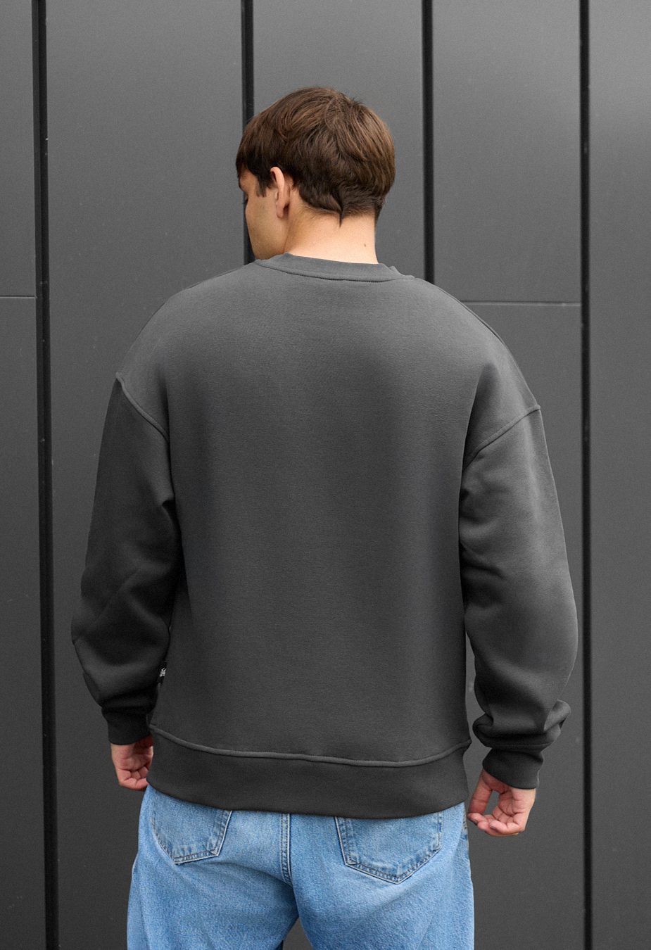 Bluza Staff dark gray2 oversize fleece