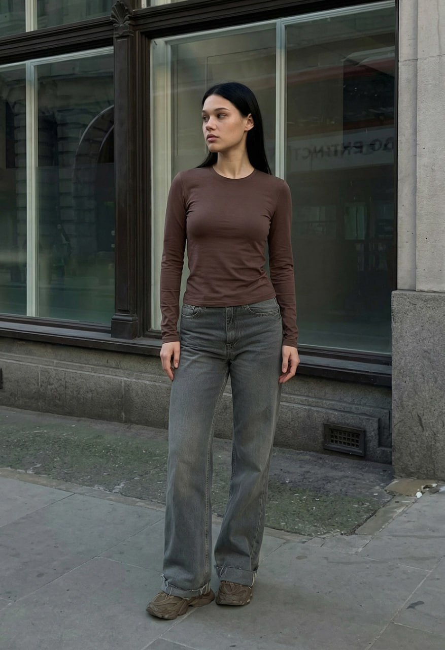 Longsleeve Staff fir brown