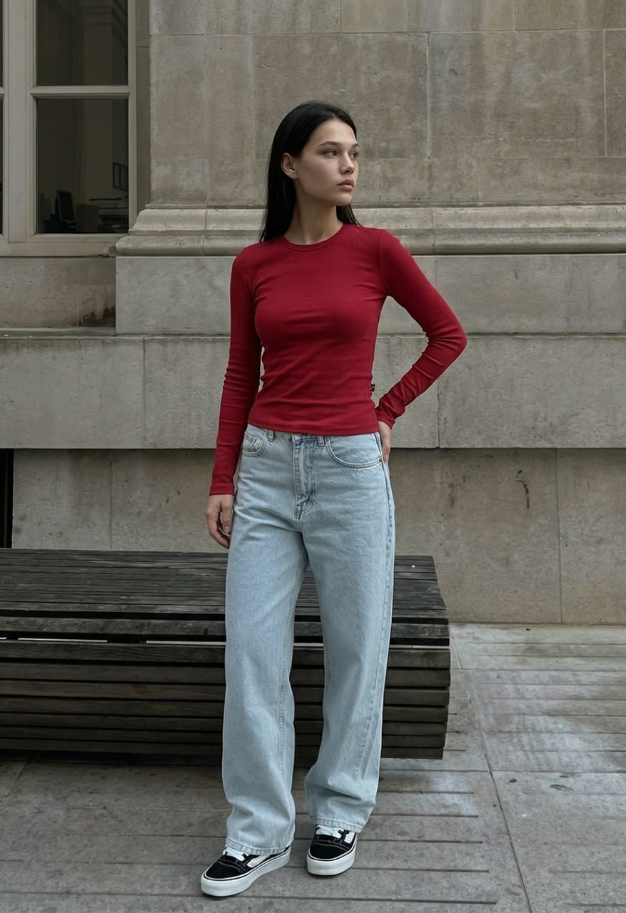 Longsleeve Staff fir bordo