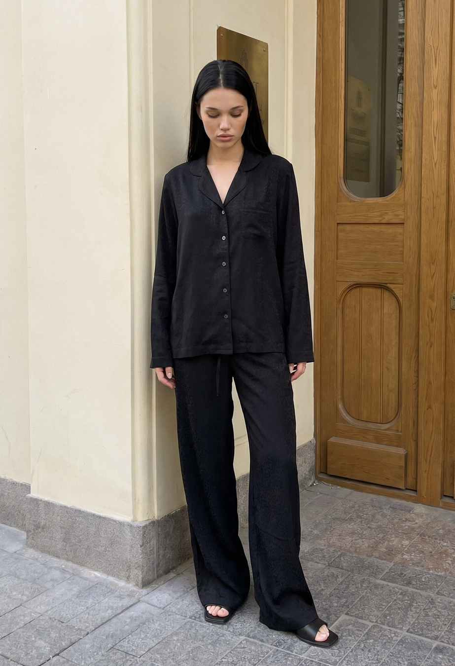 Komplet koszula + spodnie Staff duxy black