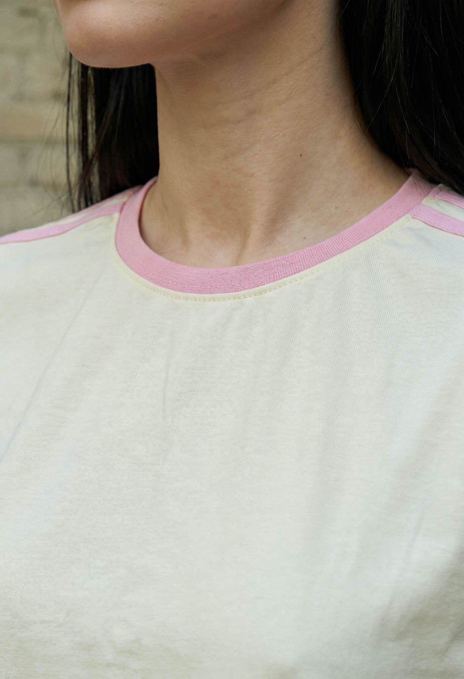 Komplet koszulka + spodenki Staff pry light yellow & pink