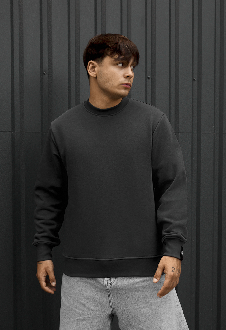 Bluza Staff dark gray basic fleece