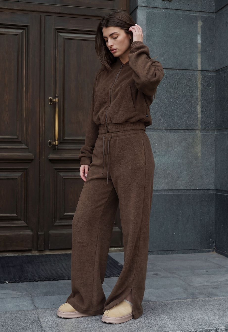 Dres Staff po brown fleece
