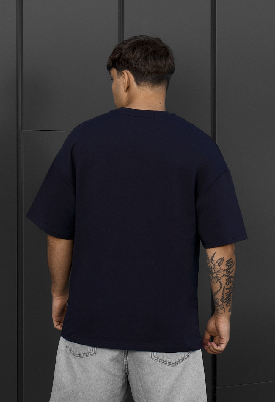 Koszulka Staff dark blue oversize premium