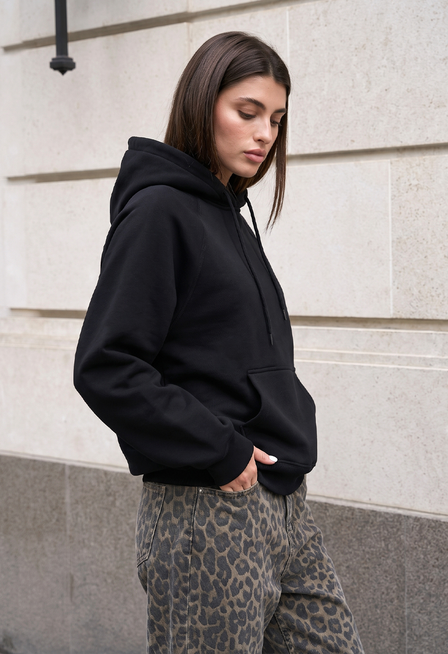 Bluza Staff ry black oversize fleece