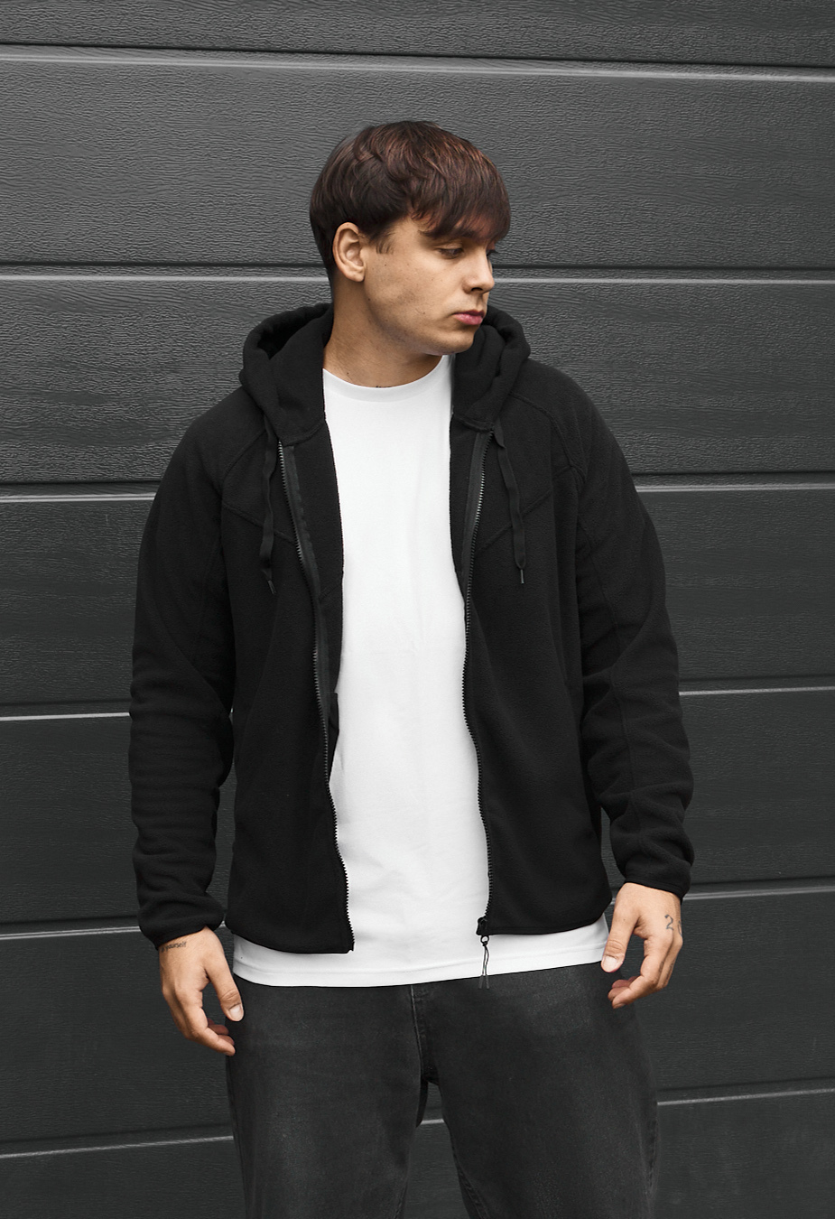 Bluza Staff tan zip black fleece