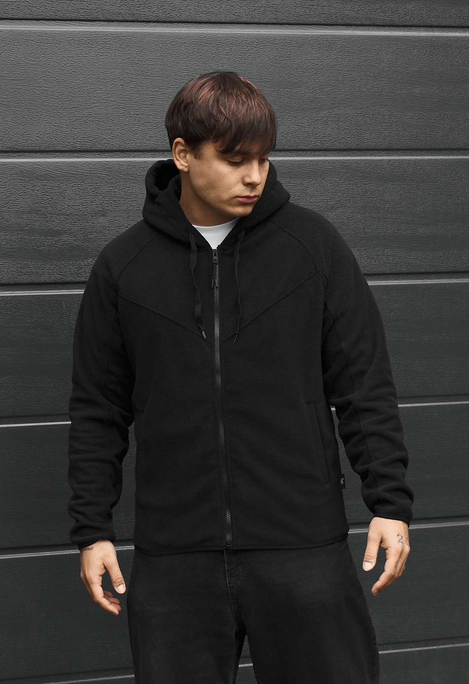 Bluza Staff tan zip black fleece