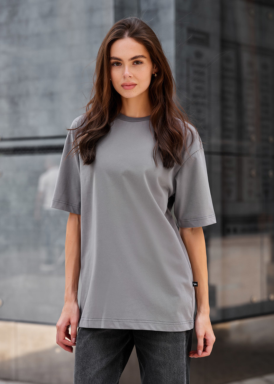 Damska koszulka Staff li gray oversize