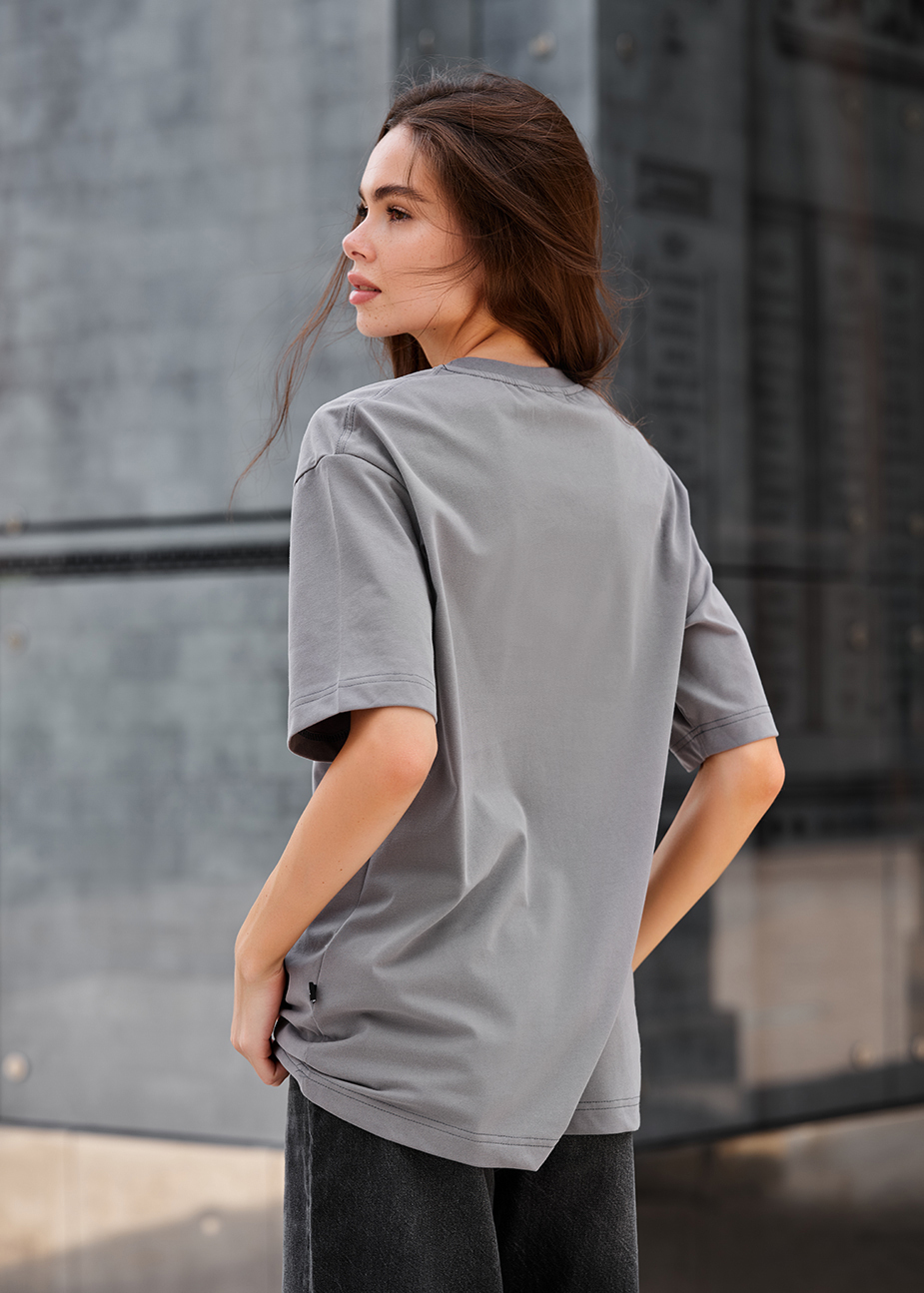 Damska koszulka Staff li gray oversize