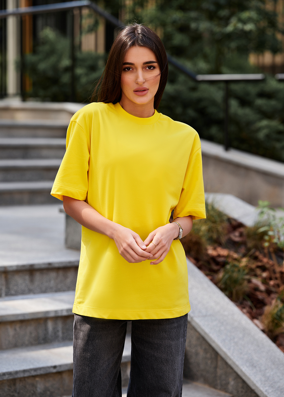 Damska koszulka Staff li yellow oversize