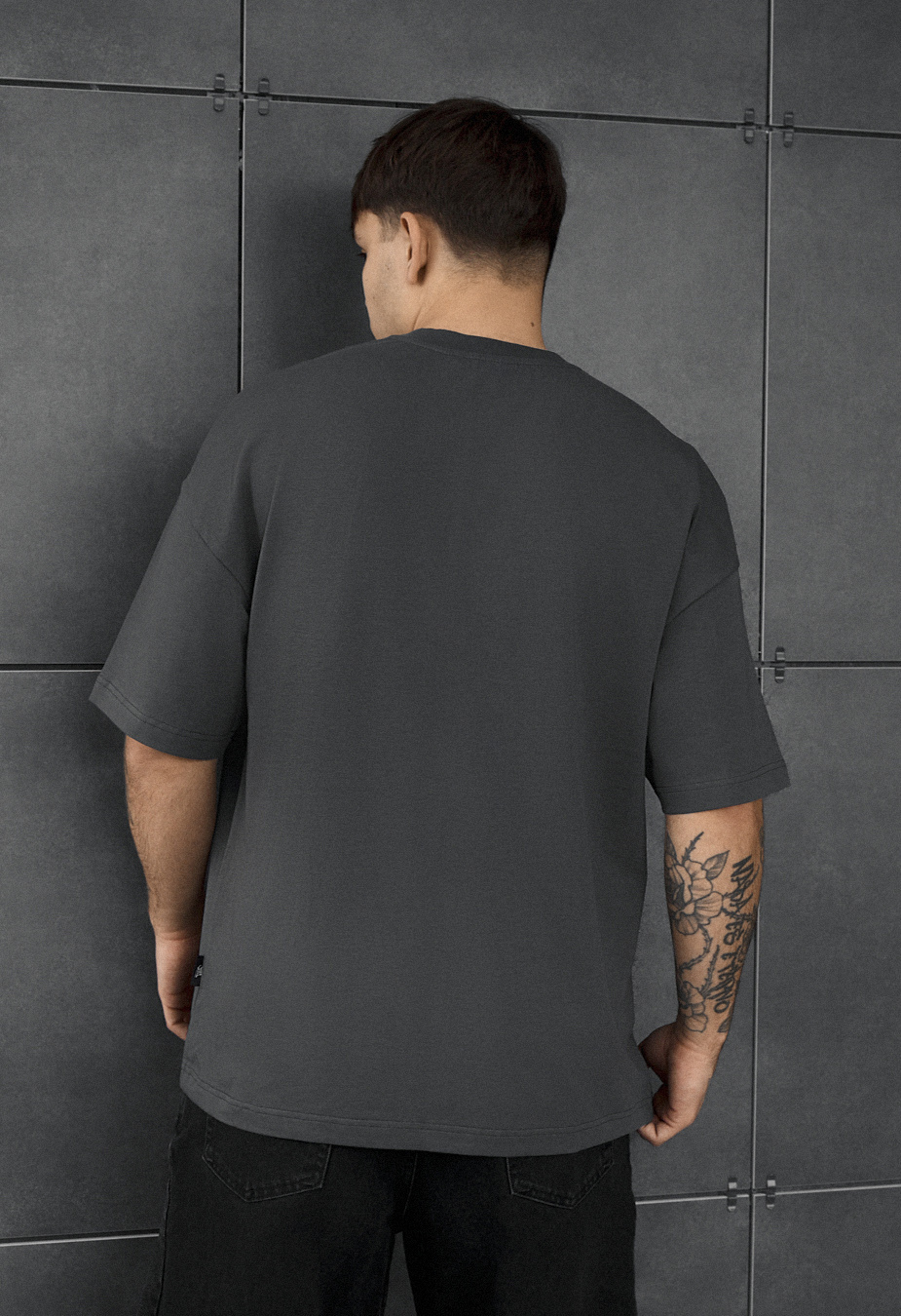 Koszulka Staff dark gray oversize