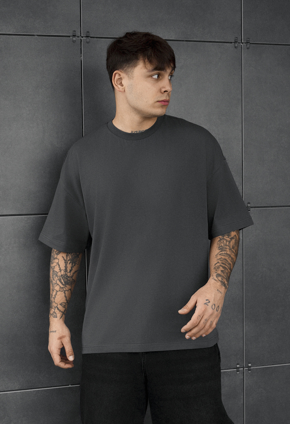 Koszulka Staff dark gray oversize