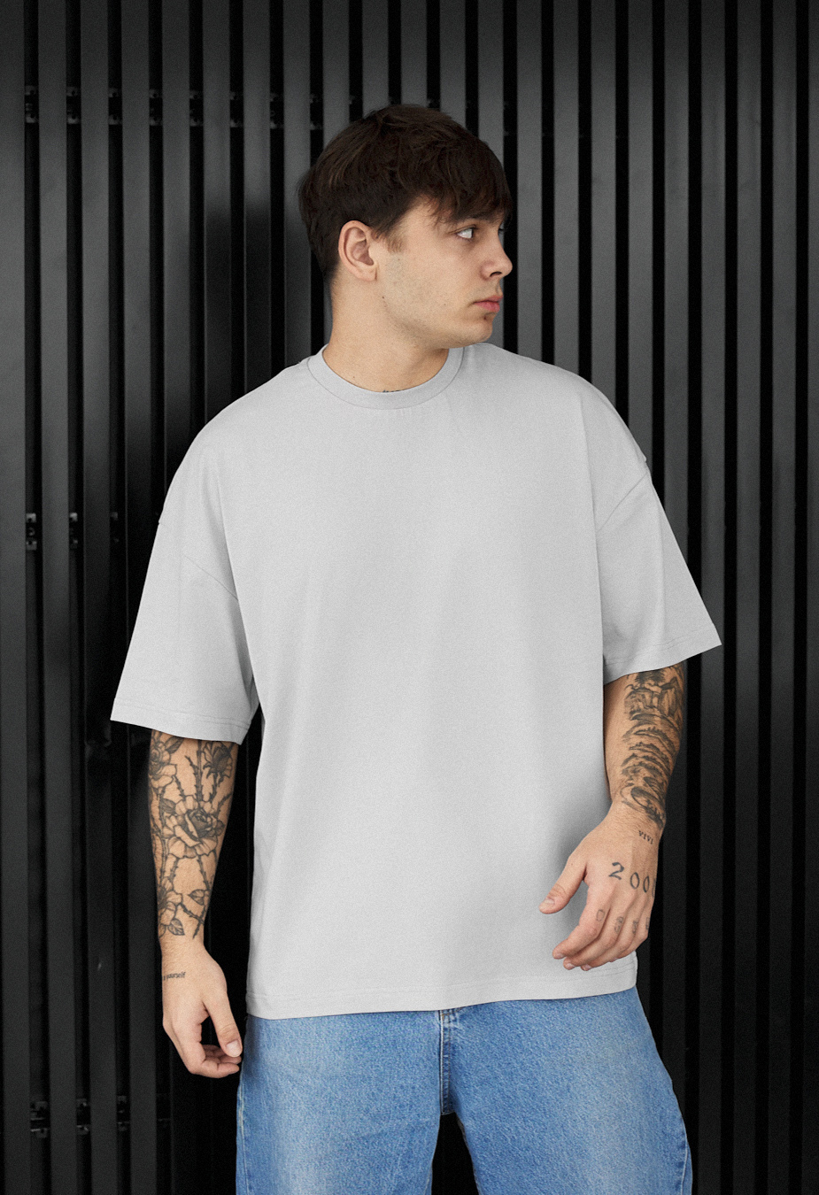 Koszulka Staff light gray oversize