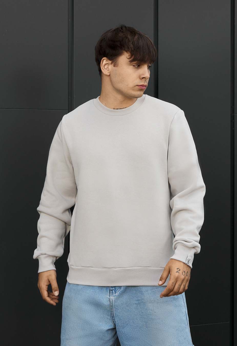Bluza Staff light gray basic fleece