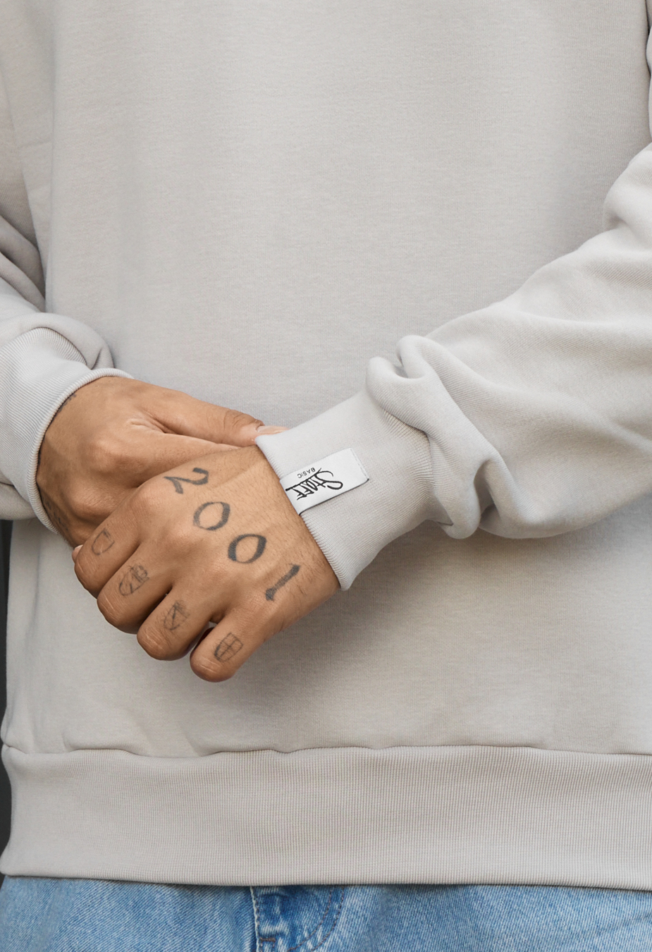Bluza Staff light gray basic fleece