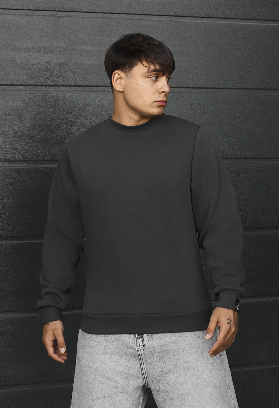 Bluza Staff  dark gray basic fleece