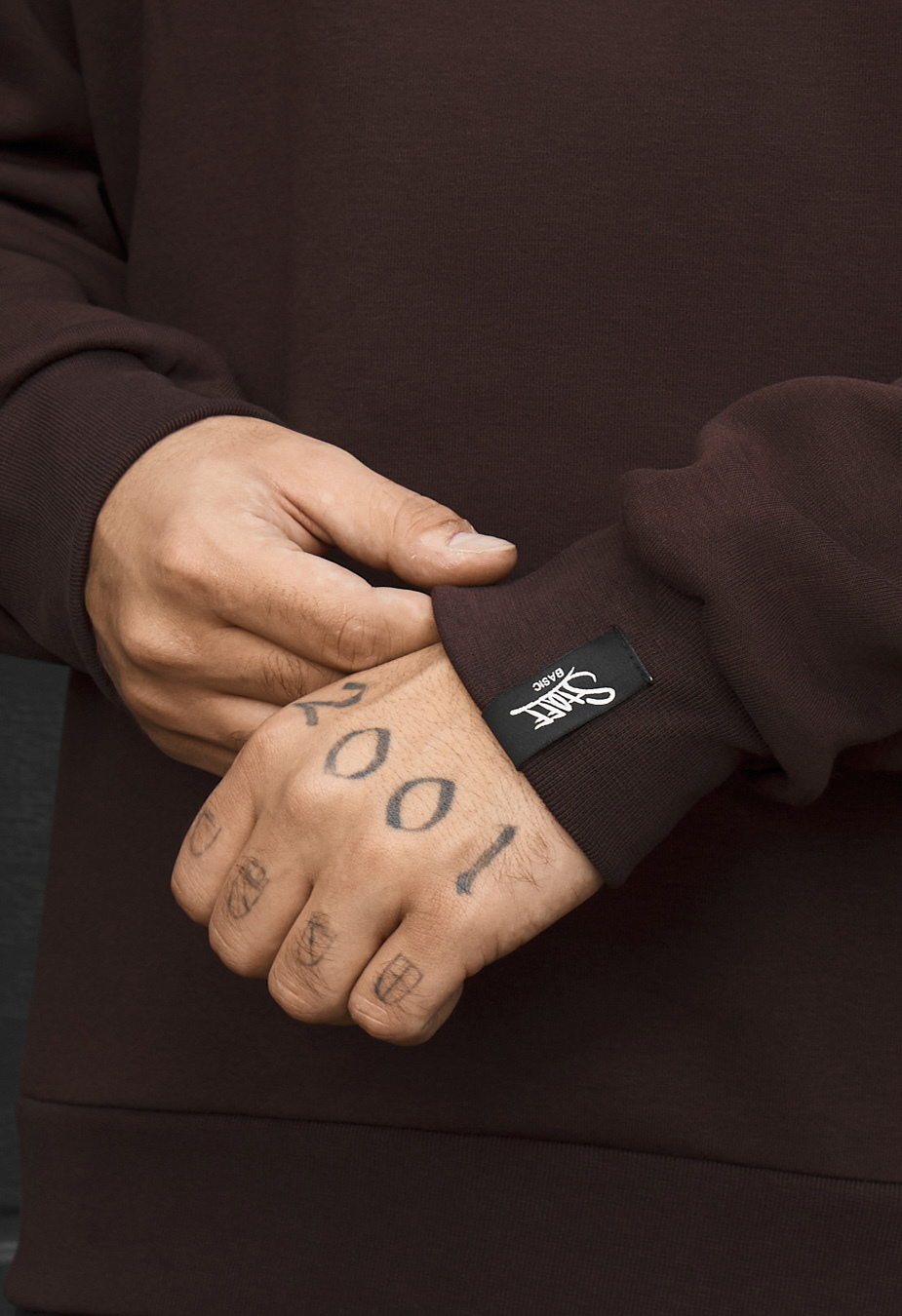 Bluza Staff dark brown basic fleece