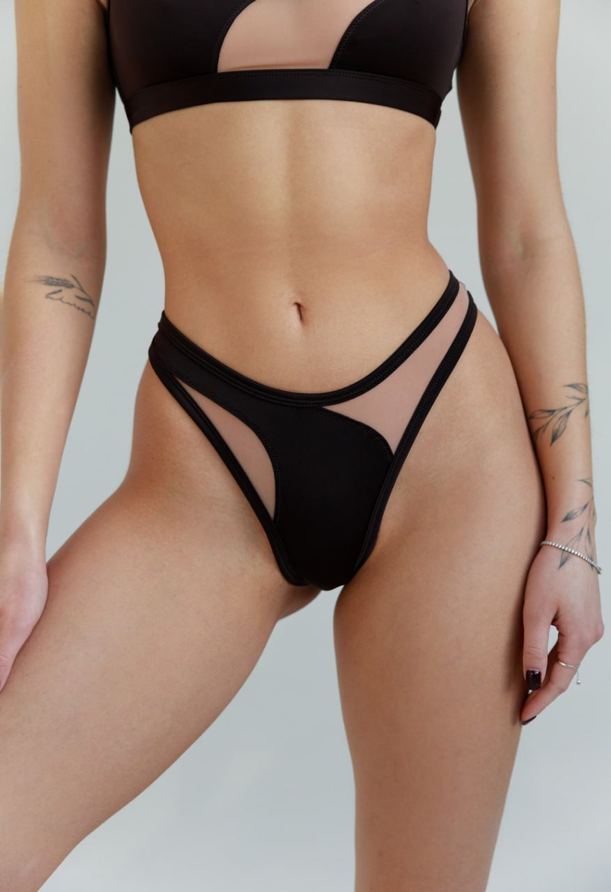 Majtki Staff wa dark brown & beige