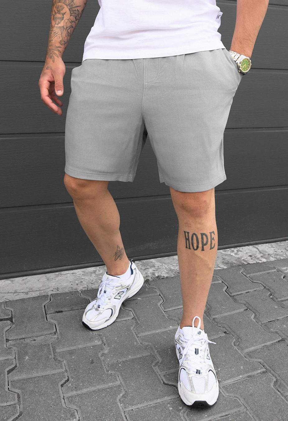 Spodenki chinos Staff wi light gray