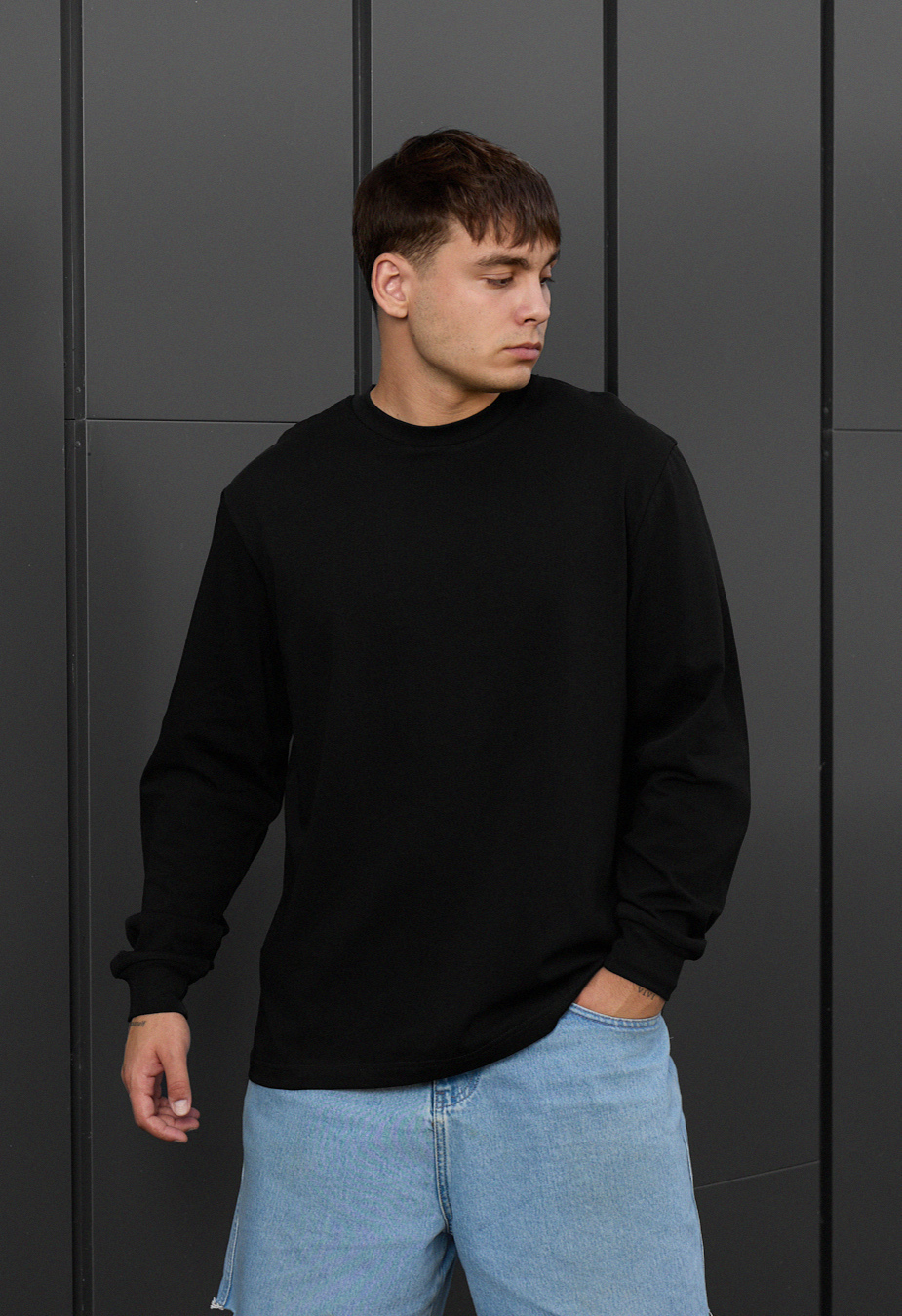 Longsleeve Staff black oversize