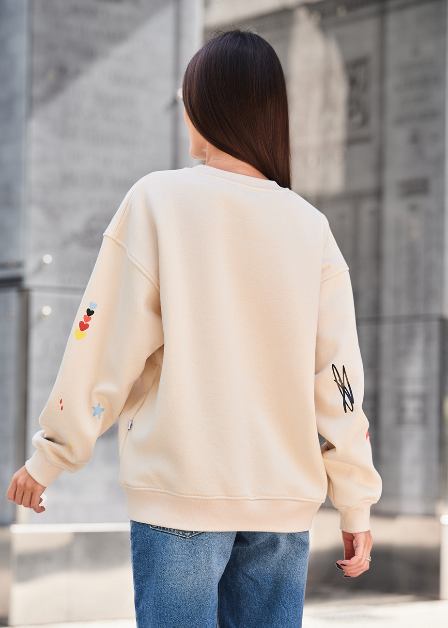 Bluza Staff loves you oversize fleece
