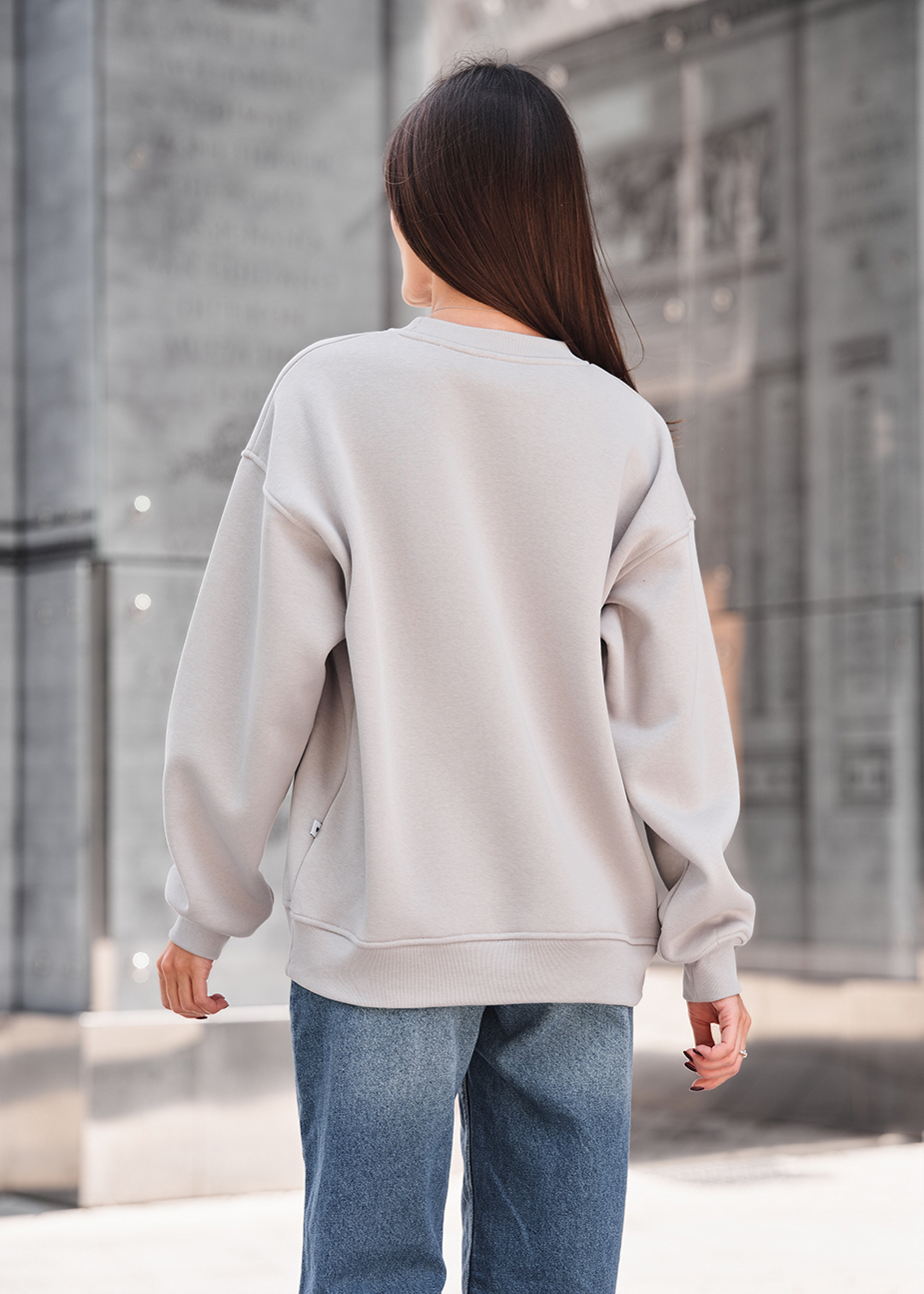 Bluza Staff light gray oversize fleece