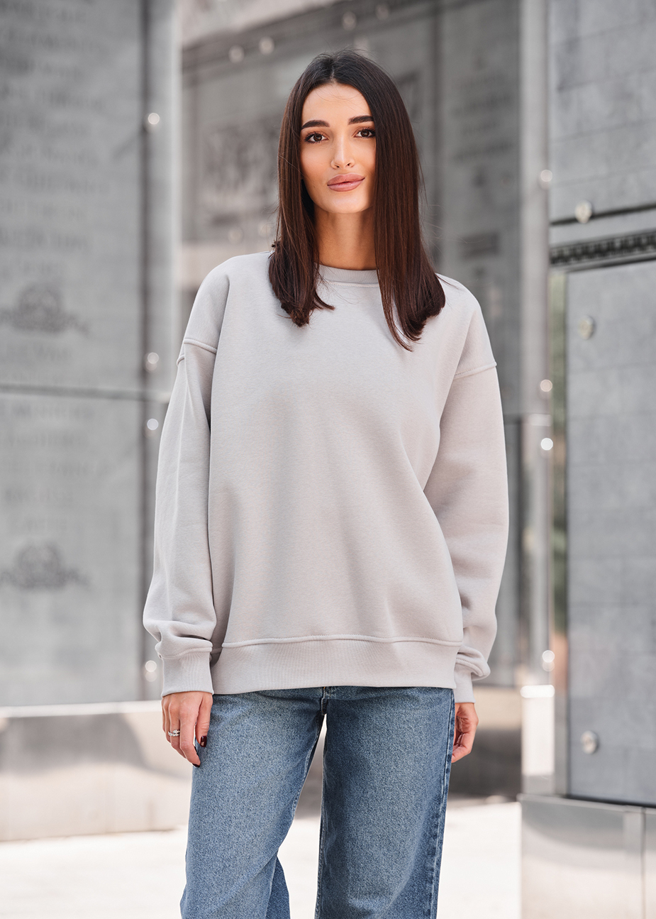 Bluza Staff light gray oversize fleece