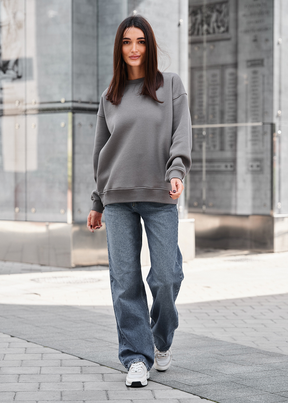 Bluza Staff gray oversize fleece