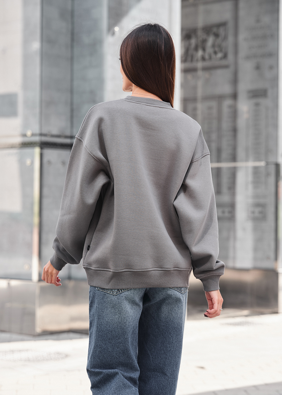 Bluza Staff gray oversize fleece