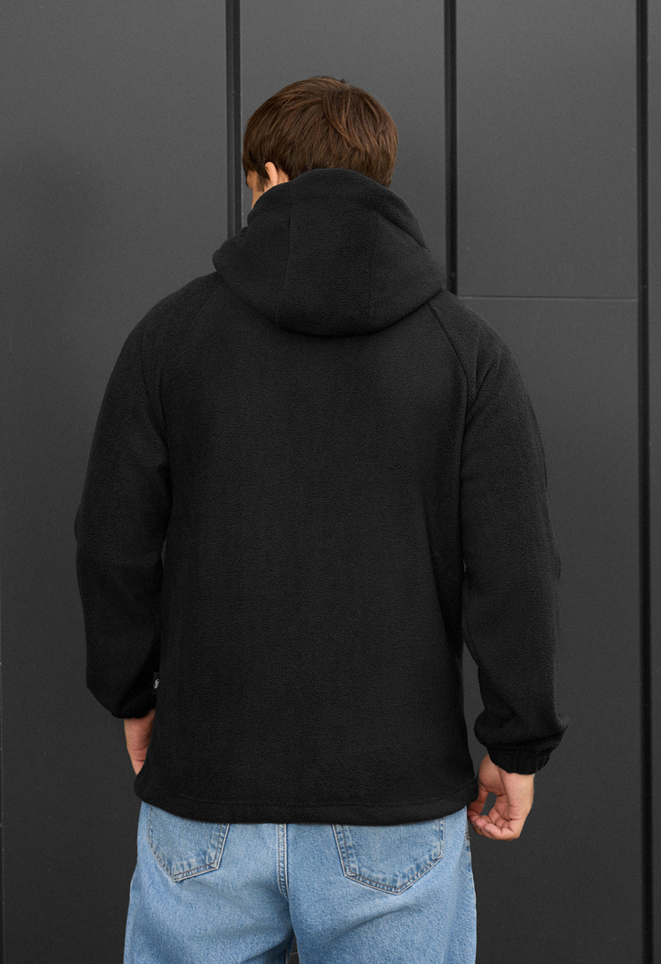 Bluza Staff zip black fleece