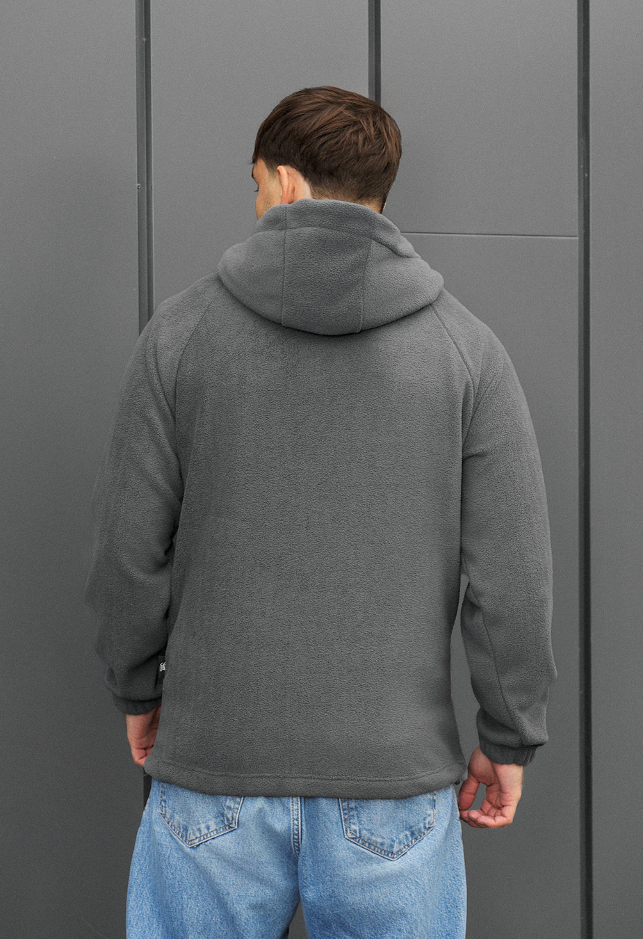 Bluza Staff zip gray fleece