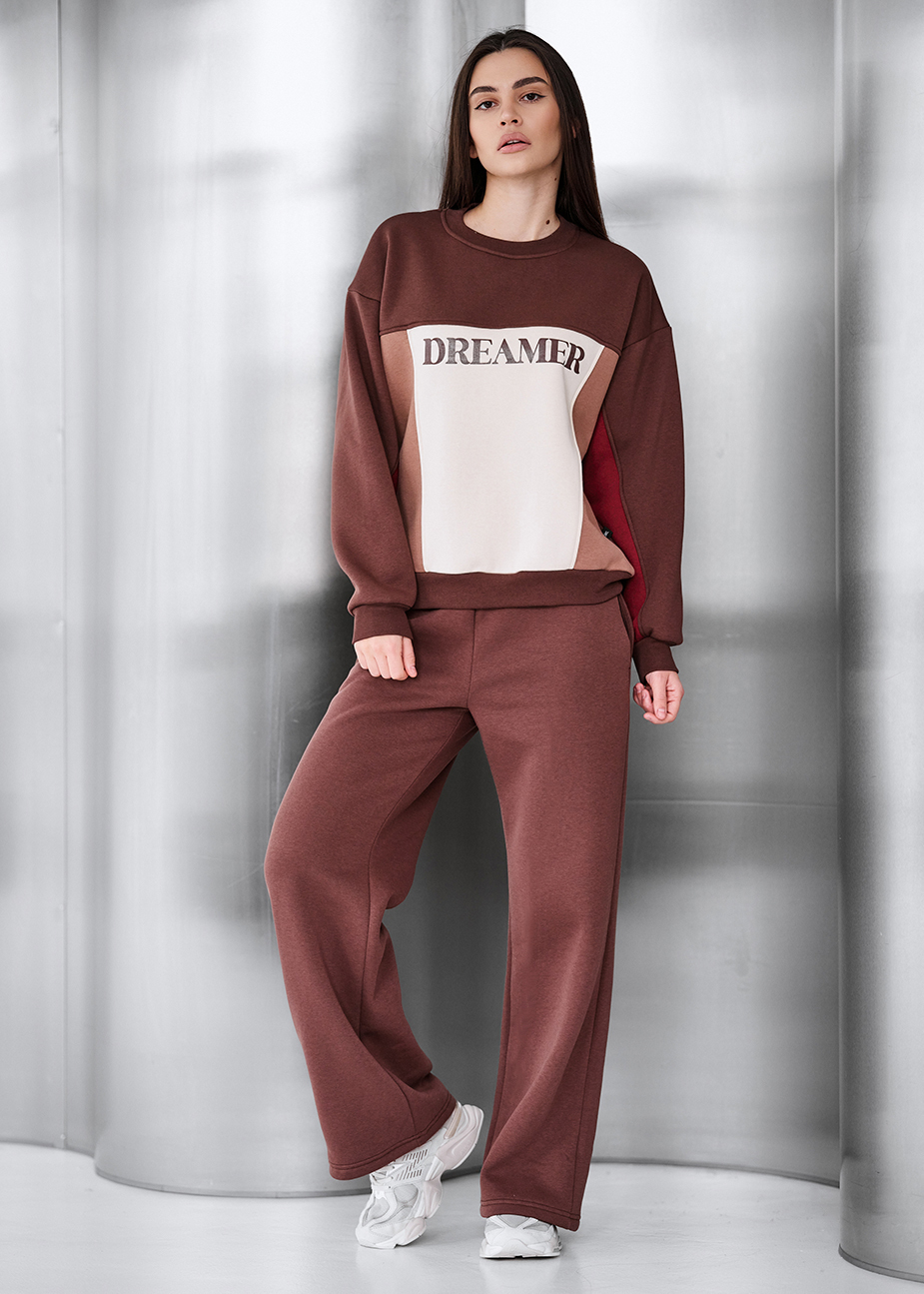 Bluza Staff dre brown oversize fleece