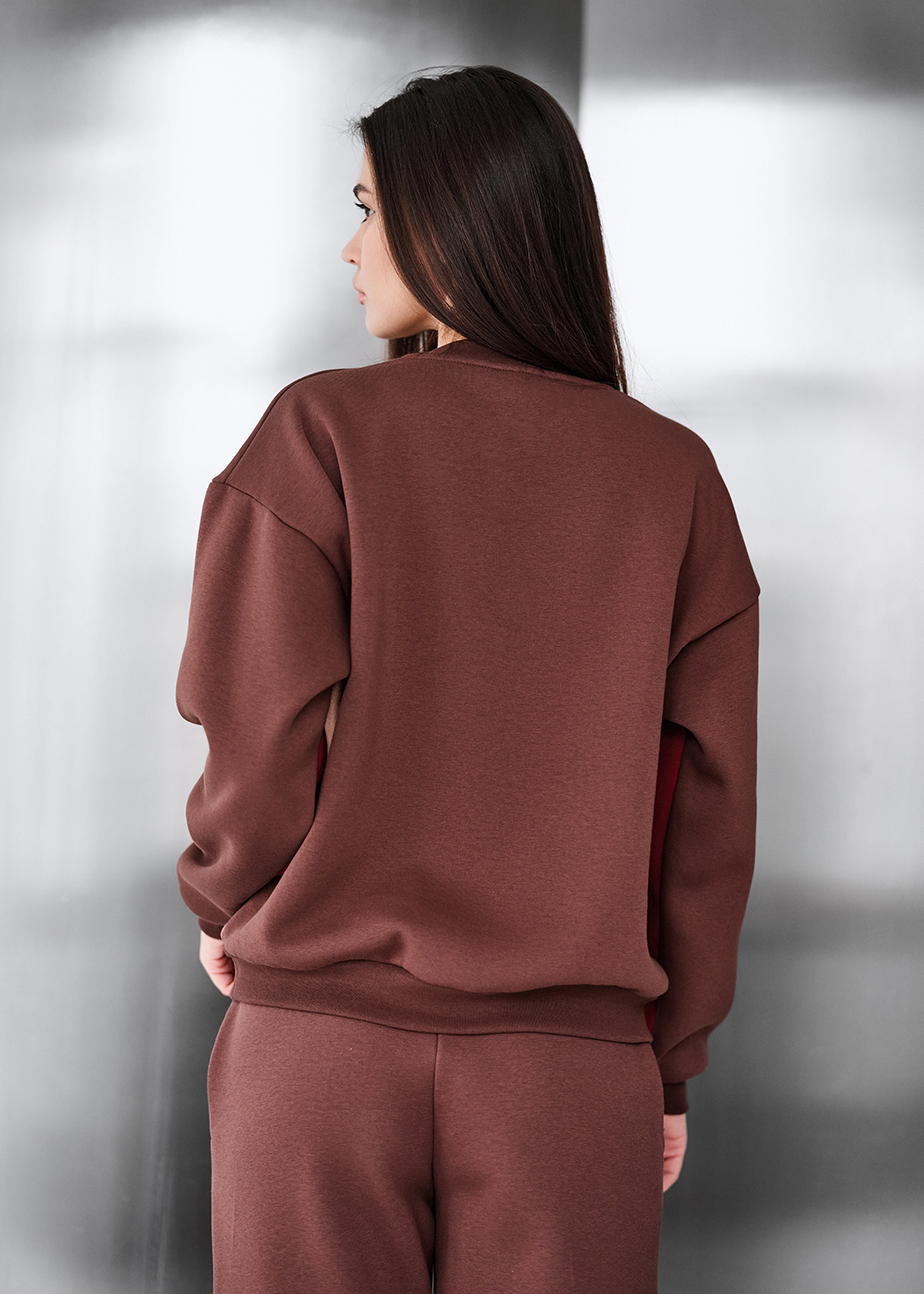 Bluza Staff dre brown oversize fleece
